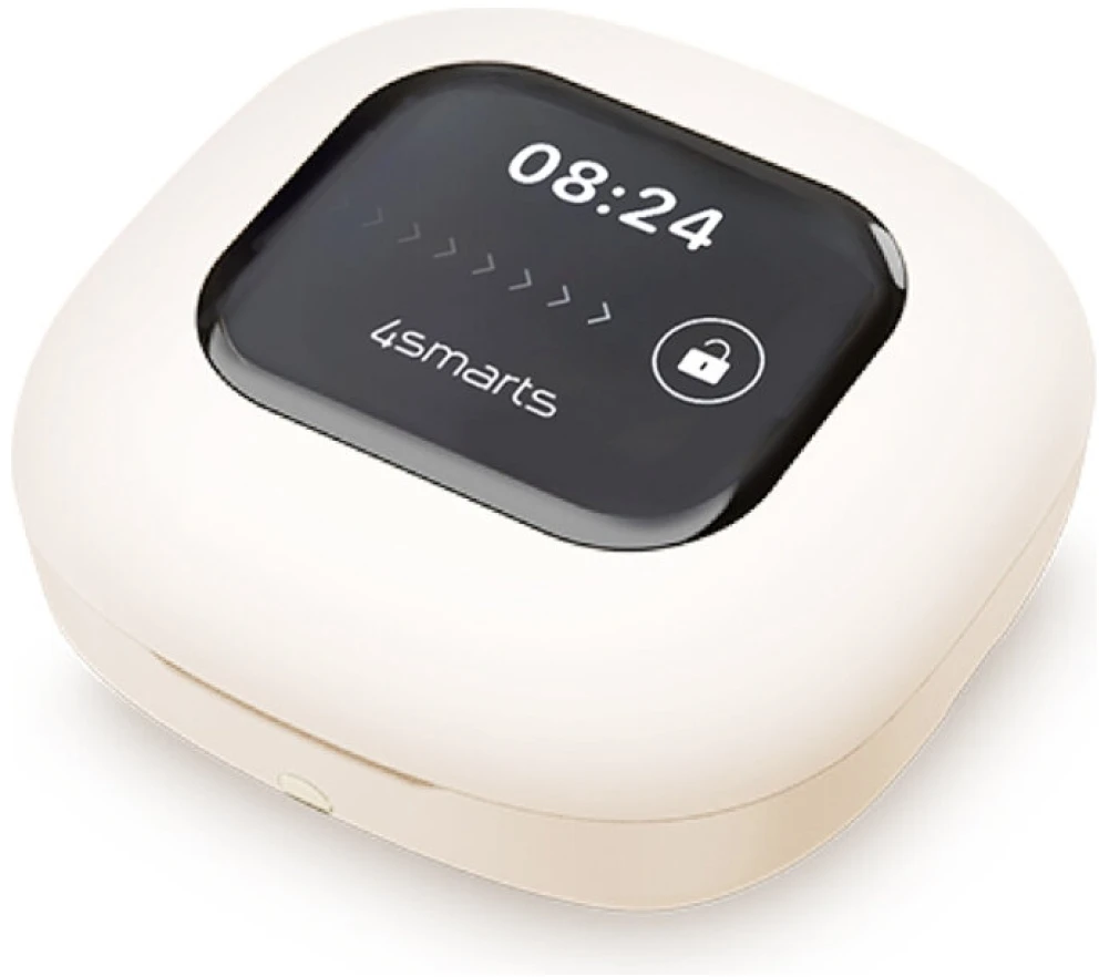 Bluetooth ausinės 4smarts SkyBuds OWS with AI screen beige