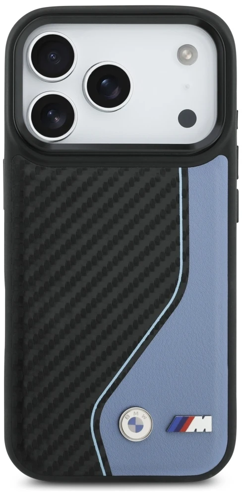 BMW M anglies pluošto logotipo „MagSafe“ dėklas, skirtas „iPhone 17 Pro“ - Mėlyna