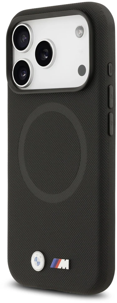 BMW M FW Metal Logo MagSafe dėklas skirtas Apple iPhone 17 Pro Juodas