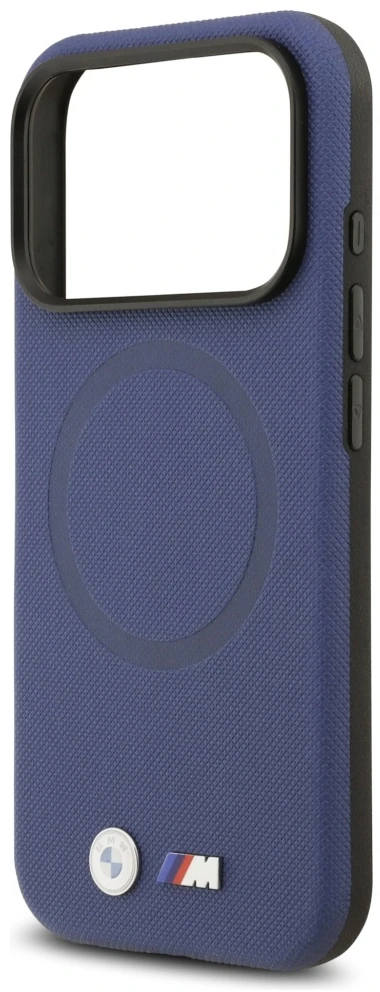 BMW M FW Metal Logo MagSafe dėklas Apple iPhone 17 Pro Navy mėlynos spalvos