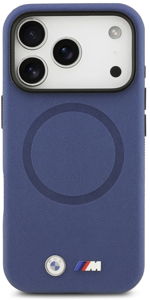 BMW M FW Metal Logo MagSafe dėklas Apple iPhone 17 Pro Navy mėlynos spalvos