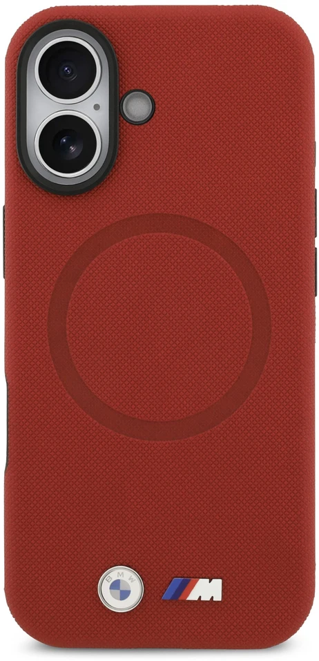 BMW M FW Metal Logo MagSafe dėklas skirtas Apple iPhone 17 Raudona