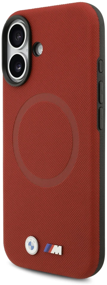 BMW M FW Metal Logo MagSafe dėklas skirtas Apple iPhone 17 Raudona