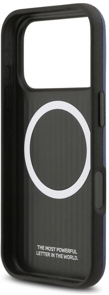 BMW M FW Metal Logo MagSafe dėklas Apple iPhone 17 Pro Navy mėlynos spalvos