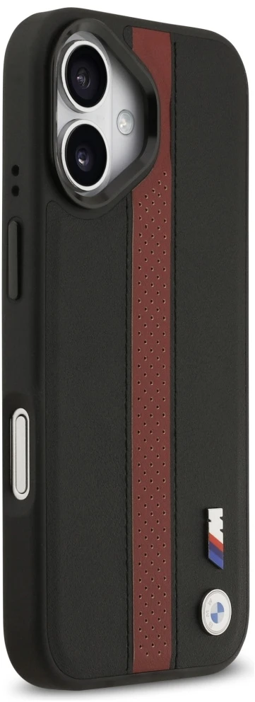 BMW M Perforated Stripe Logo MagSafe Dėklas for iPhone 17 Raudona
