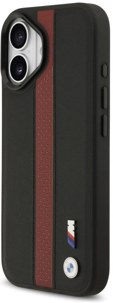 BMW M Perforated Stripe Logo MagSafe Dėklas, skirtas iPhone 17, Raudona