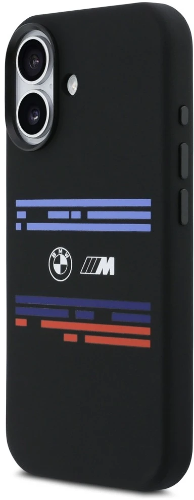BMW M Silicon Horizontal Line MagSafe dėklas Apple iPhone 17 juodos spalvos