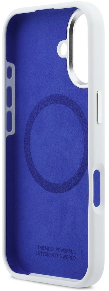 BMW M Silicon Horizontal Line MagSafe dėklas Apple iPhone 17 baltos spalvos