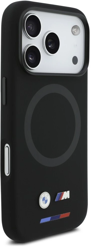 BMW M Silicon Logo MagSafe dėklas Apple iPhone 17 Pro juodos spalvos