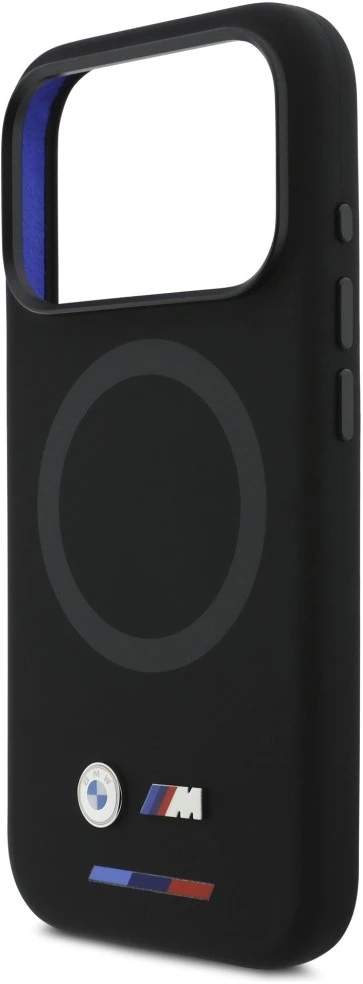 BMW M Silicon Logo MagSafe dėklas Apple iPhone 17 Pro juodos spalvos