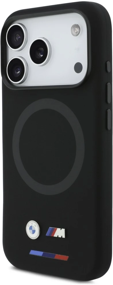 BMW M Silicon Logo MagSafe dėklas Apple iPhone 17 Pro juodos spalvos