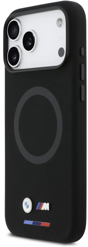 BMW M Silicon Logo MagSafe dėklas Apple iPhone 17 Pro Max juodos spalvos
