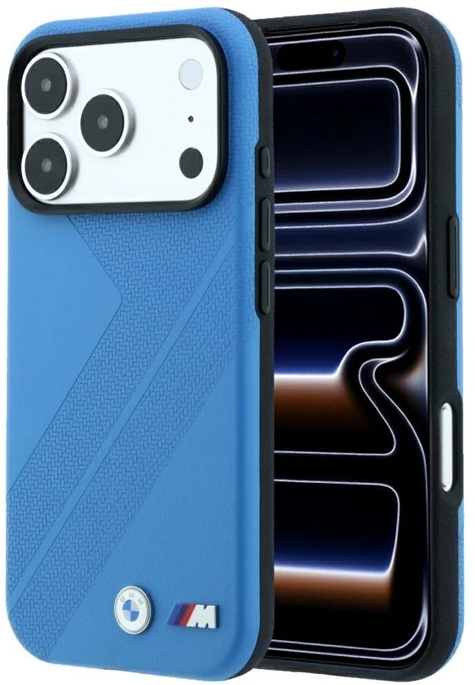 BMW M Tire Track metalinis MagSafe dėklas, skirtas iPhone 18 Pro Max / 17 Pro Max, mėlynas