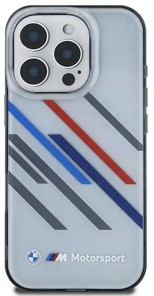 BMW Motosport IML Random Stripes Apple iPhone 16 Pro Max Case - dėklas telefonui pilkos spalvos
