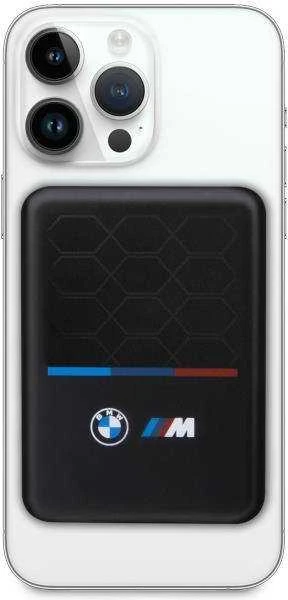 BMW Powerbank indukcinis BMPBMS3K22PGVK 5W 3000mAh + kabelis juodos spalvos M Collection MagSafe
