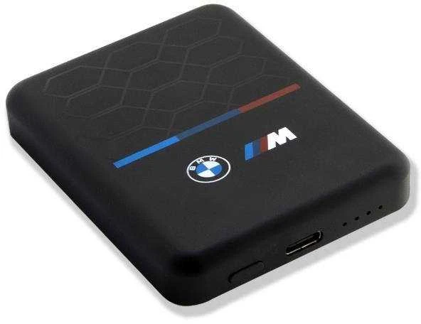 BMW Powerbank indukcinis BMPBMS3K22PGVK 5W 3000mAh + kabelis juodos spalvos M Collection MagSafe