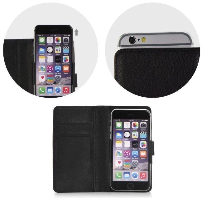 Dėklas Book universalus 4,8″ – 5,3″ juodos spalvos