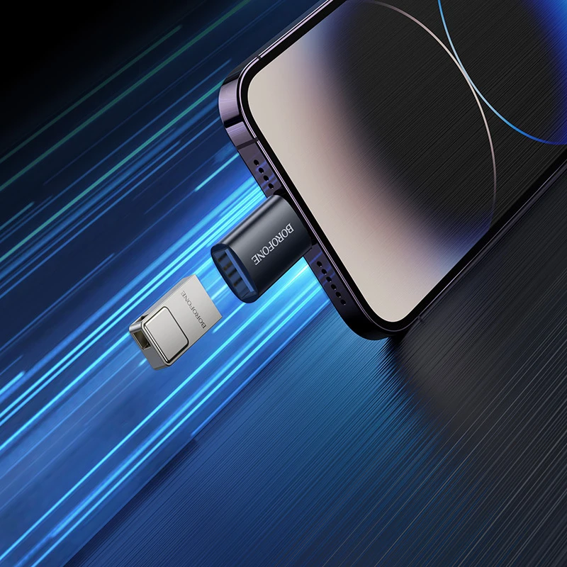 Borofone Adapteris BV26 – USB to Lightning – juodos spalvos