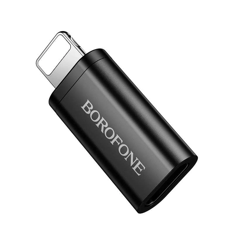 Borofone Adapteris BV26A – Type C to Lightning – juodos spalvos