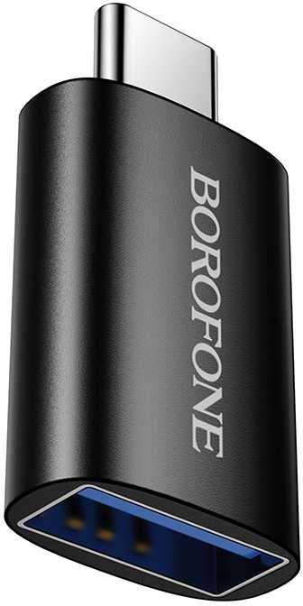 Borofone Adapteris BV26C – Type C to USB – juodos spalvos