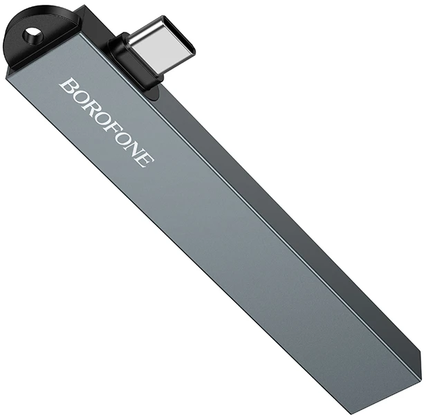 Borofone Adapteris HUB FH1A 4 in 1 – Type C to 3xUSB 2.0 + USB 3.0 – pillows spalvos