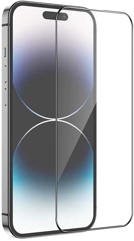 Borofone Apsauginis stiklas BF6 Diamond Armor Full Screen HD, skirtas iPhone 15 Pro – 10 vnt.