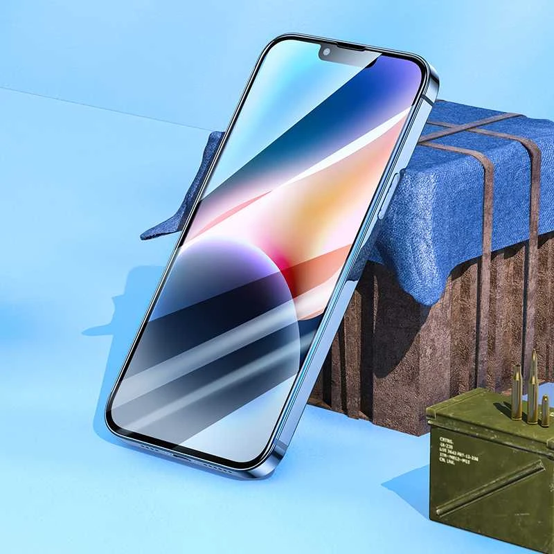 Borofone Apsauginis stiklas BF6 Diamond Armor Full Screen HD skirtas iPhone 14/13/13 Pro – 10 vnt