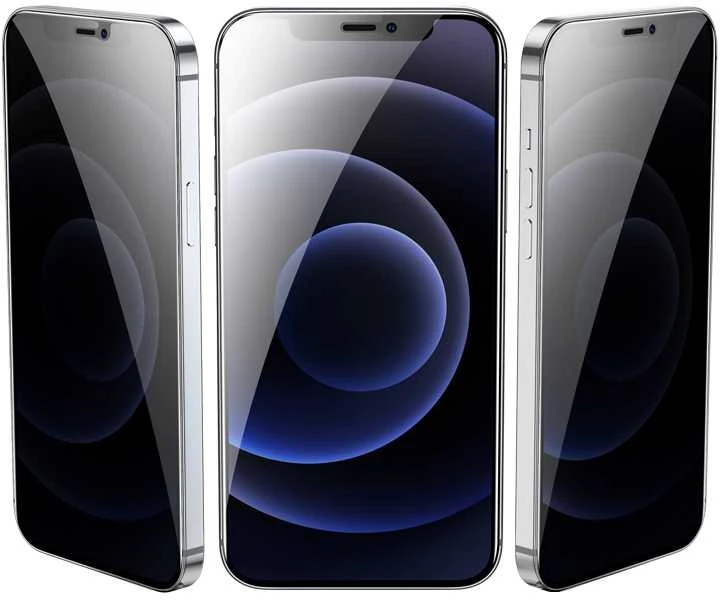 Borofone Apsauginis stiklas BF7 Diamond Armor Full Screen Anti-spy, skirtas iPhone 12 Pro Max – 10 vnt.