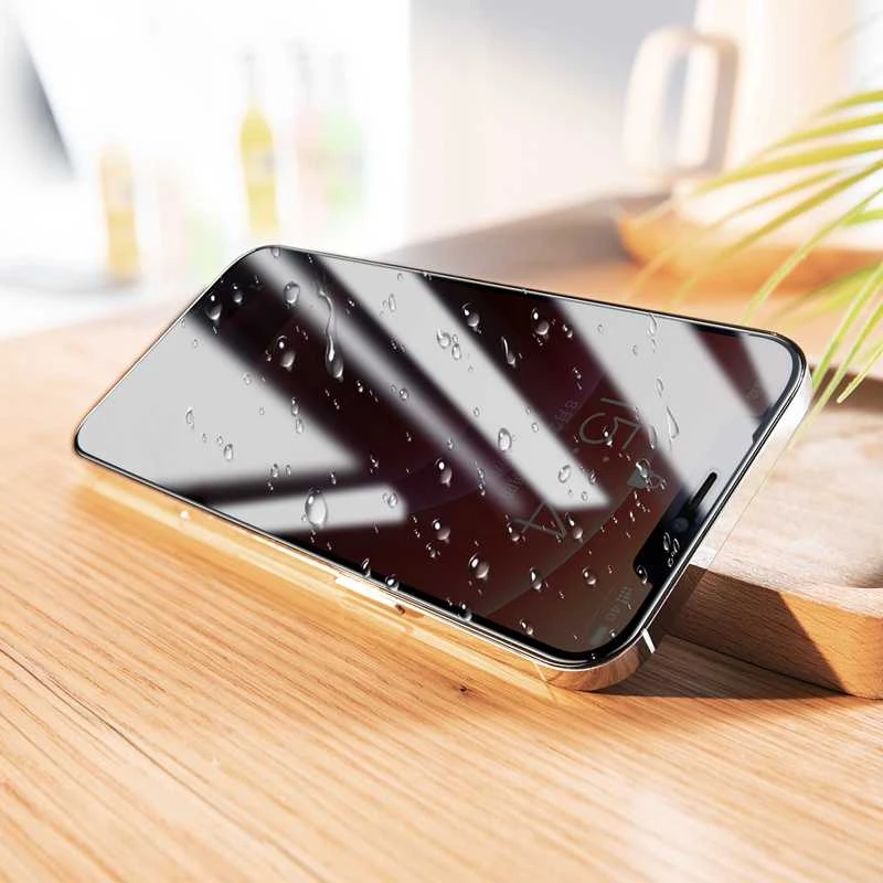 Borofone Apsauginis stiklas BF7 Diamond Armor Full Screen Anti-spy, skirtas iPhone 12 Pro Max – 10 vnt.
