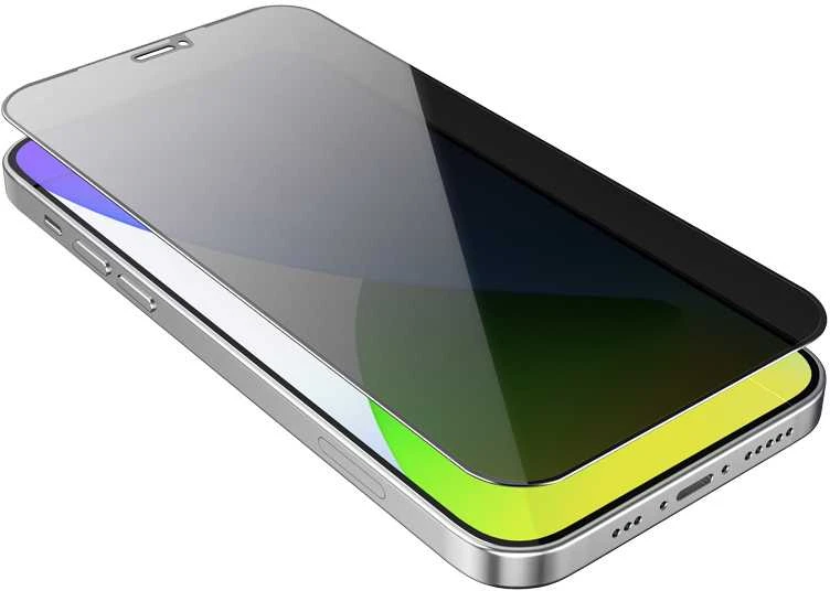 Borofone Apsauginis stiklas BF7 Diamond Armor Full Screen Anti-spy, skirtas iPhone 12 Pro Max – 10 vnt.