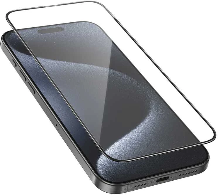 „Borofone“ apsauginis stiklas BF8 Diamond Armor viso ekrano 5D didelio arkos dėklas Apple iPhone 17 Air (10 vnt.)