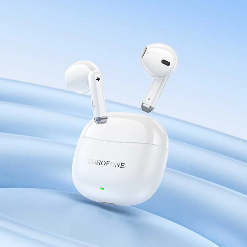 Oem Borofone ausinės Bluetooth TWS BW88 Deep Rhyme baltos spalvos
