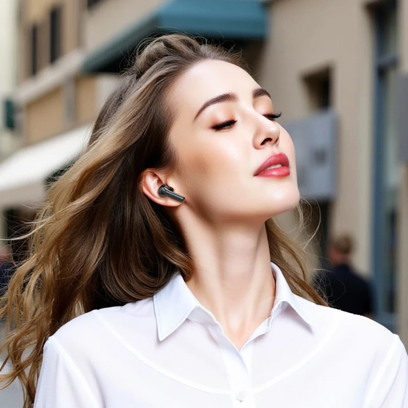 Ausinės Borofone TWS Bluetooth Earphones FQ9 Plus Peaceful ANC+ENC juodas