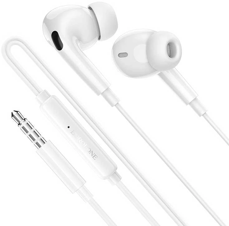 Oem Borofone ausinės BM100 Pro Fuente su mikrofonu, baltos spalvos