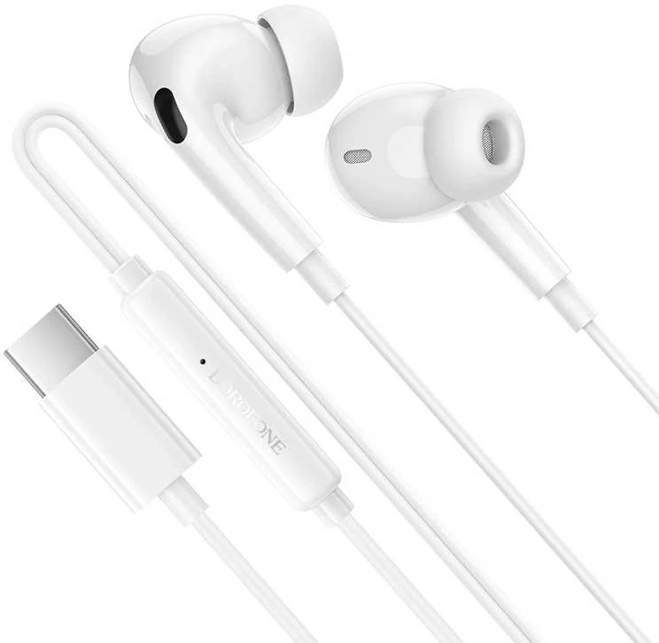 Oem Borofone ausinės BM100 Pro Fuente su mikrofonu Typ C (DAC) baltos spalvos