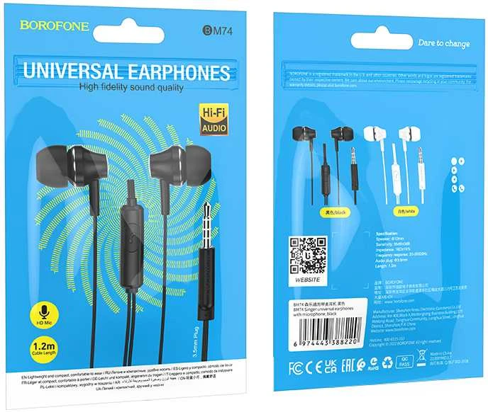 Oem Borofone Ausinės BM74 Singer juodos spalvos