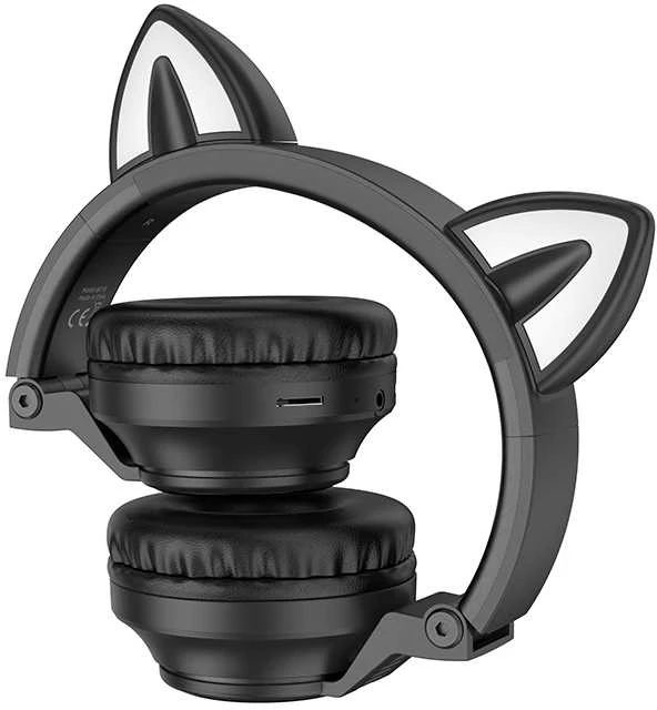 Oem Borofone Ausinės BO18 Cat Ear bluetooth juodos spalvos