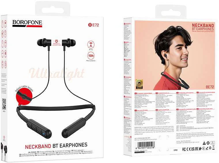 Oem Borofone ausinės sportui BE72 Sun bluetooth juodos spalvos
