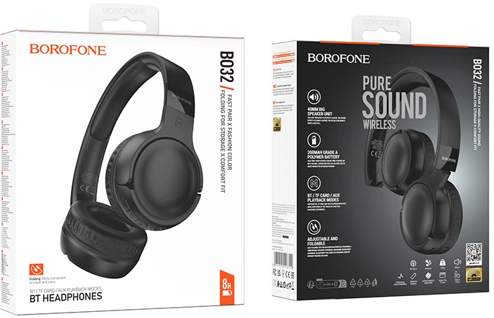Oem Borofone ausinės BO32 Show bluetooth juodos spalvos