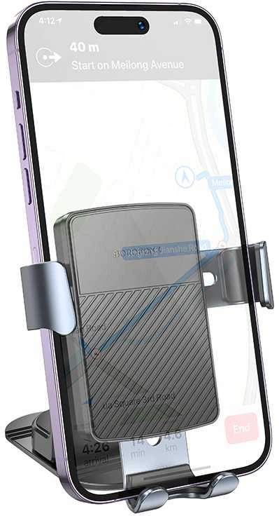 Borofone automobilinis laikiklis BH119 Refined gravitacinis przyklejany juodos spalvos