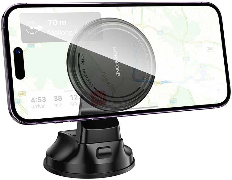 Borofone automobilinis laikiklis BH136 Parker magnetic to dashboard juodos spalvos