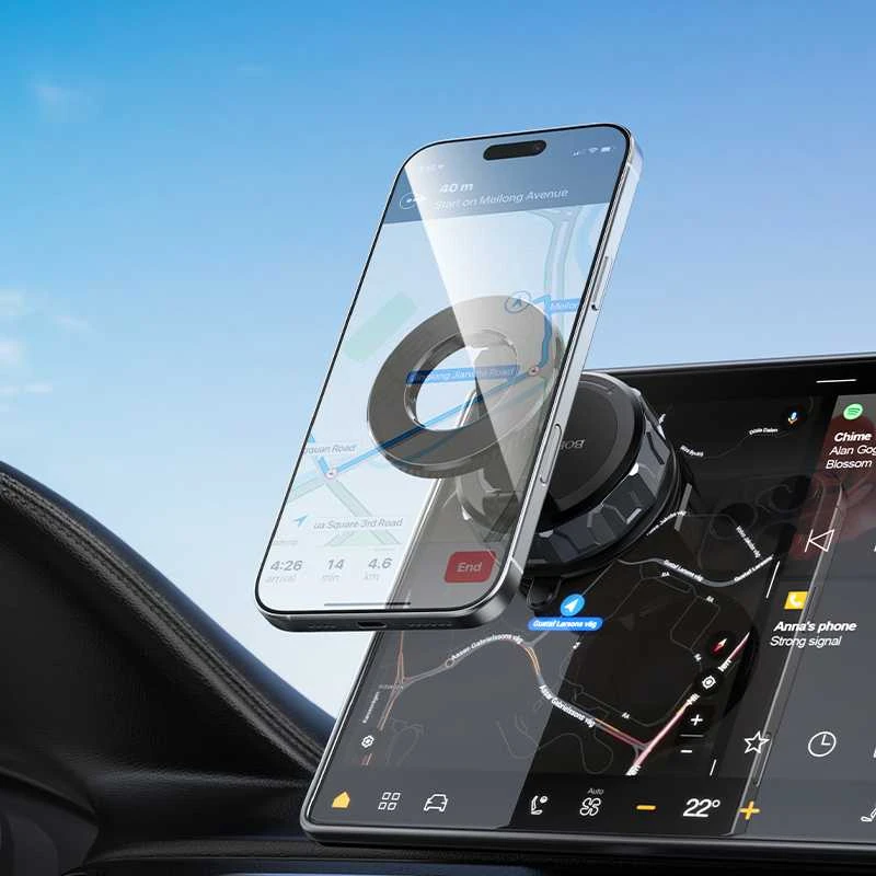 Borofone automobilinis laikiklis BH140 Gloria magnetinis skirtas szyby juodos spalvos