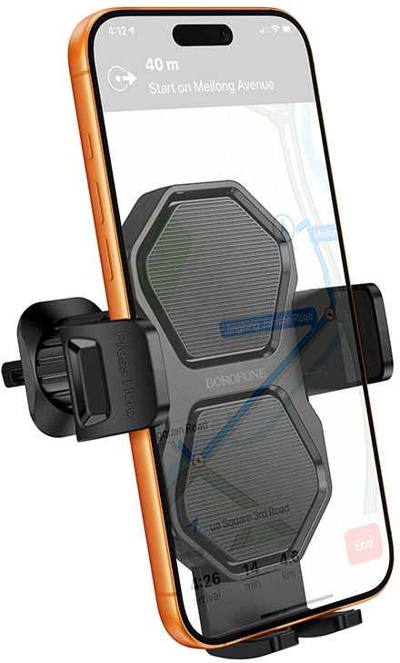 Borofone automobilinis laikiklis BH145 Lake į ventiliacijos groteles, juodas