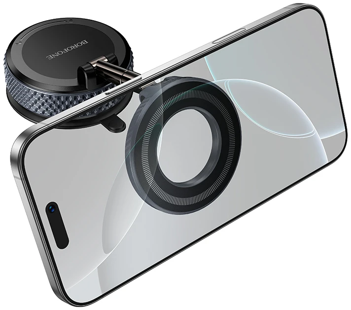 Borofone automobilinis telefono laikiklis BH144 Custodio magnetinis juodos spalvos
