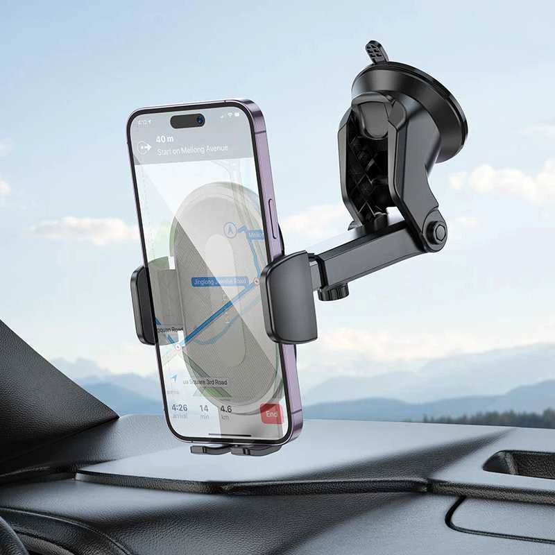 Borofone laikiklis automobilinis BH134 Rio juodos spalvos