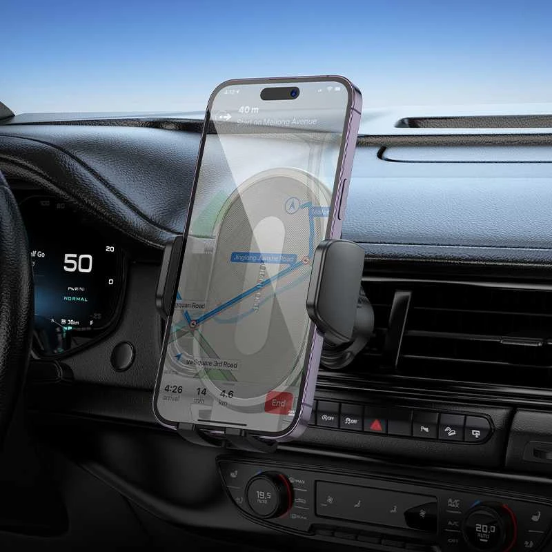 Borofone laikiklis automobilinis BH133 Rio juodos spalvos