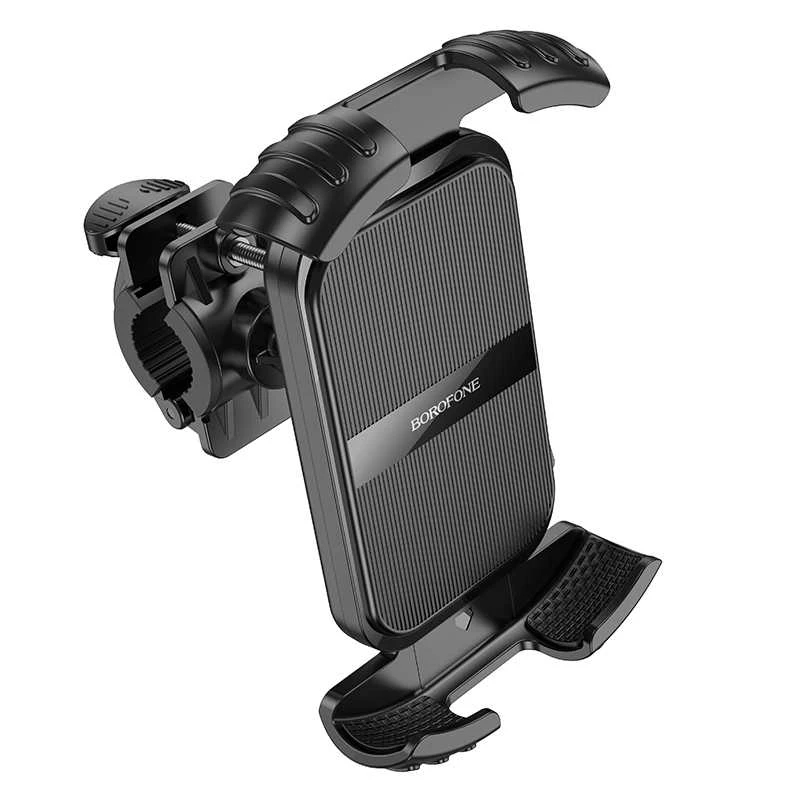 Borofone telefono laikiklis dviračiui/motociklui BH105 Crown juodos spalvos