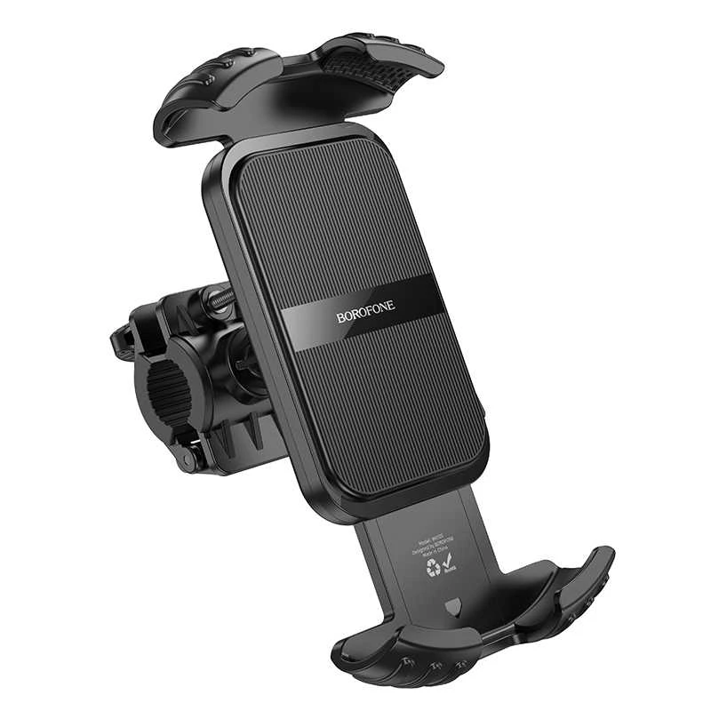 Borofone telefono laikiklis dviračiui/motociklui BH105 Crown juodos spalvos