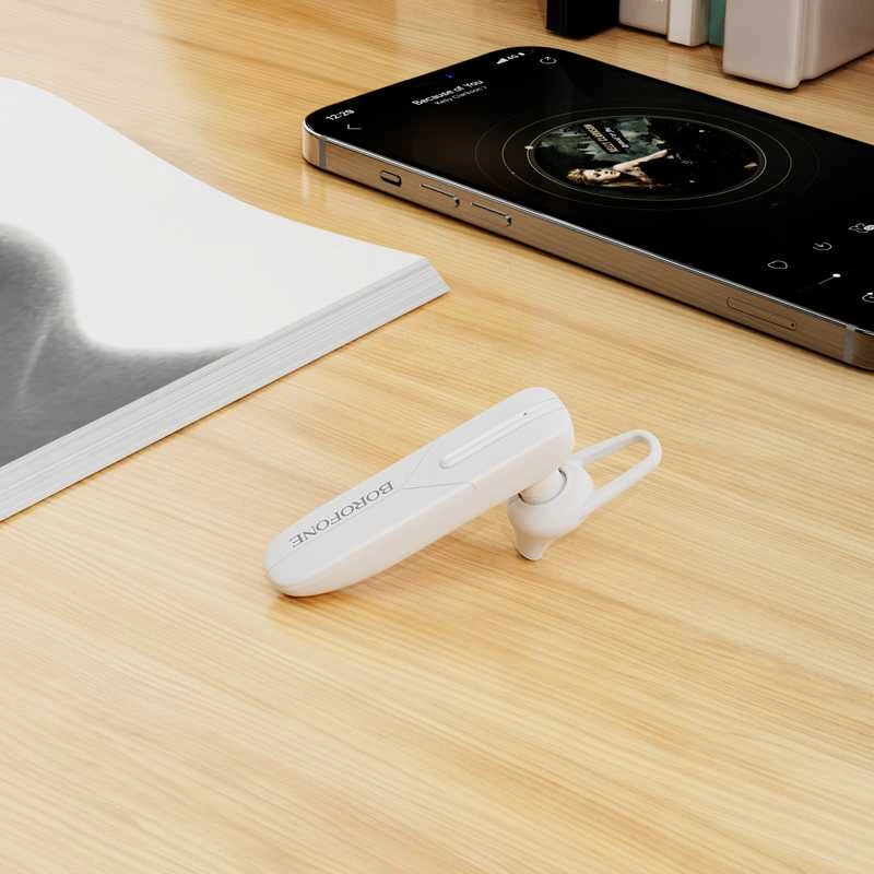 Borofone ausinė Bluetooth BC36 Lucky baltos spalvos