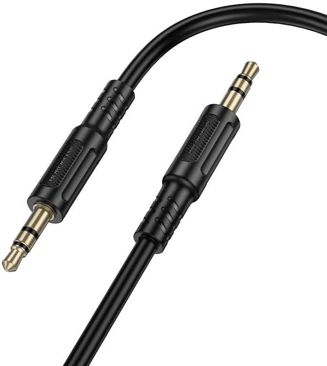 Borofone Cable AUX BL25 Nice – jack 3,5mm to jack 3,5mm – 1 metre juodos spalvos